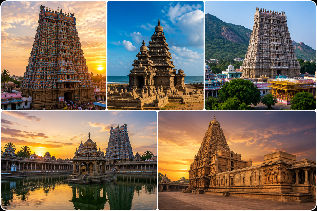 Tamilnadu Famous 5 Days Temples Tour Package ₹24,999/-
